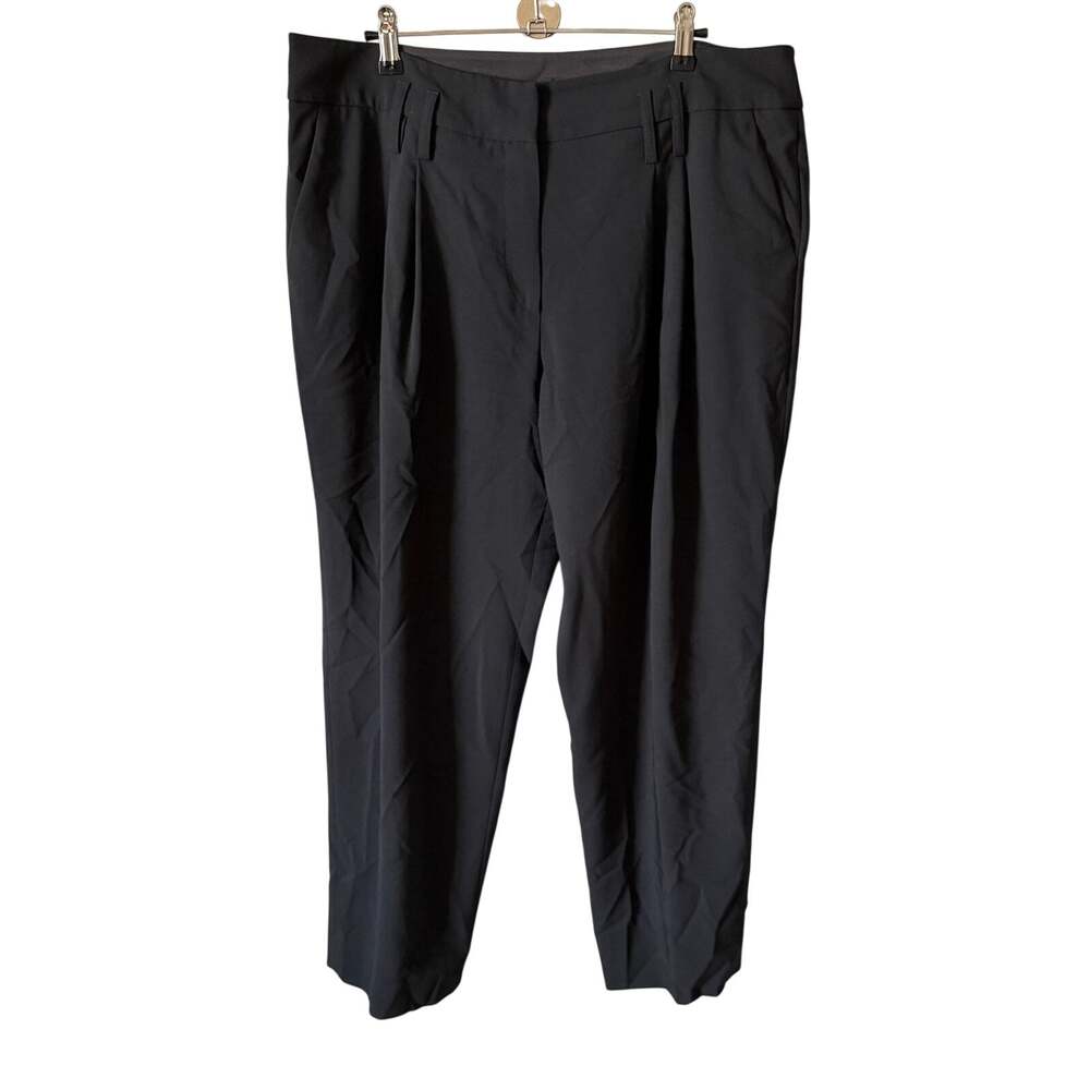 Armani Collezioni Womens US 12 Dress Pants Tapered Leg Slacks Virgin Wool Gray